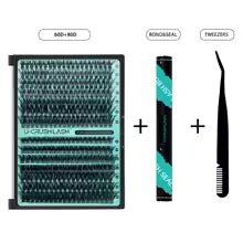 280 PCS DIY lashes extension kit D Curl 8-16mm lash clusters false eyelashes and Eyelashes Makeup Tools bond and seal ＆ remover