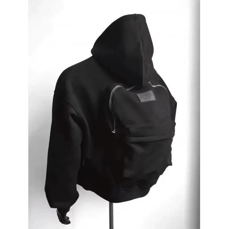 Hoodie With Integrated Backpack