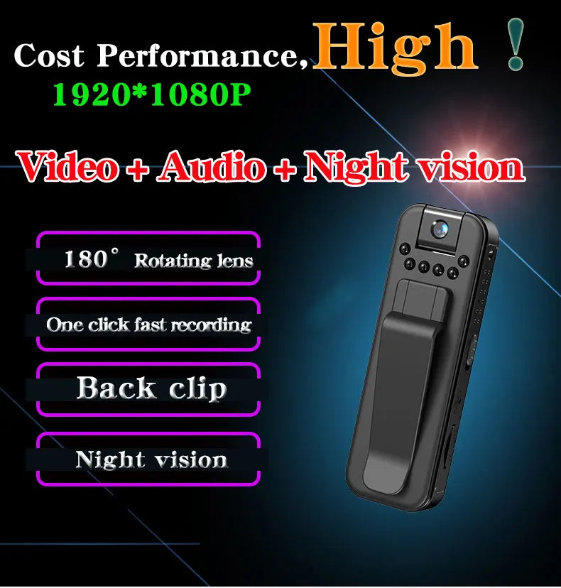 [Capture Beautiful Moments] - Portable HD 1080P Noise Reduction Camera