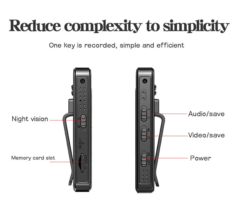 [Capture Beautiful Moments] - Portable HD 1080P Noise Reduction Camera