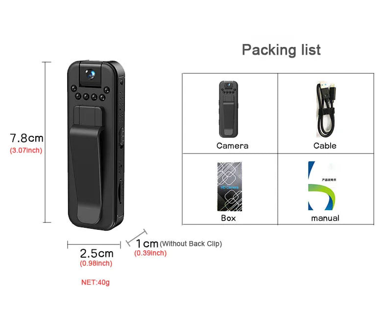[Capture Beautiful Moments] - Portable HD 1080P Noise Reduction Camera