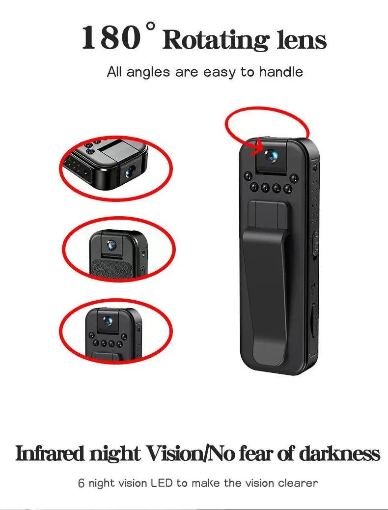 [Capture Beautiful Moments] - Portable HD 1080P Noise Reduction Camera