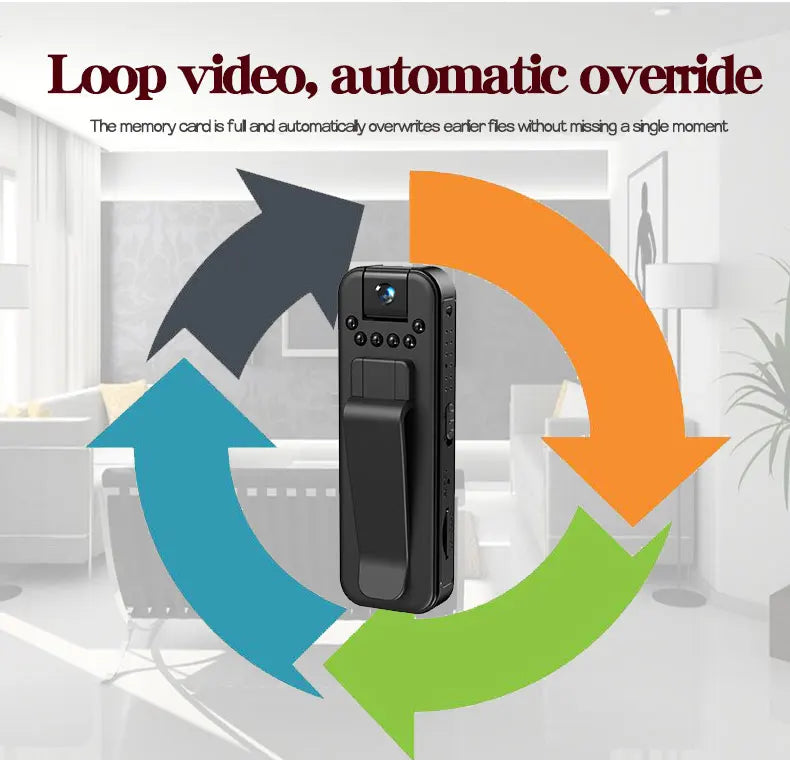 [Capture Beautiful Moments] - Portable HD 1080P Noise Reduction Camera