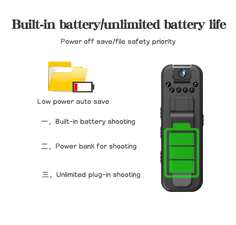 [Capture Beautiful Moments] - Portable HD 1080P Noise Reduction Camera